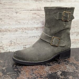 Womens Frye Vicky Engineer Boots Sz 7 Used Suede 3478819 4003 Suede